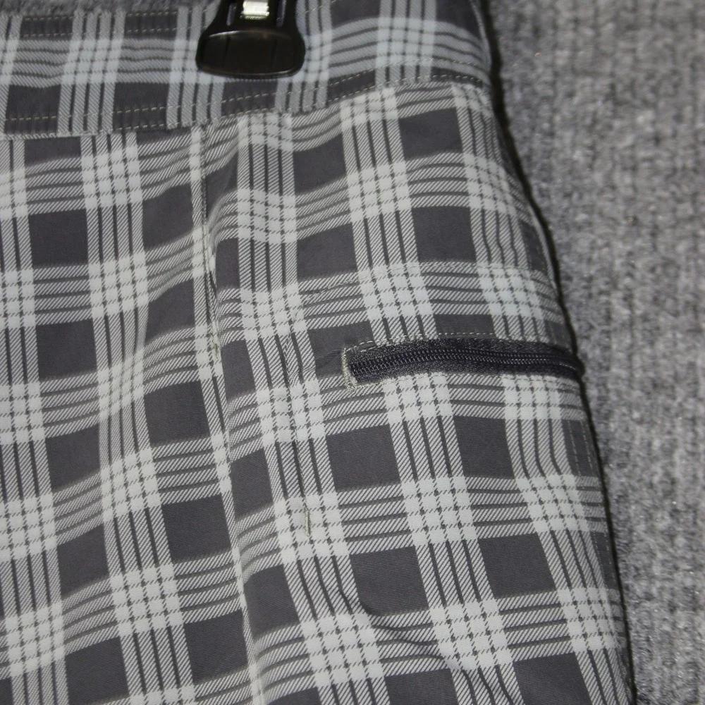 Patagonia Board Shorts Mens‎ 36 Gray Plaid Swim Trunks Hiking Gorpcore